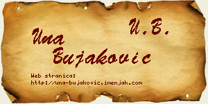Una Bujaković vizit kartica
